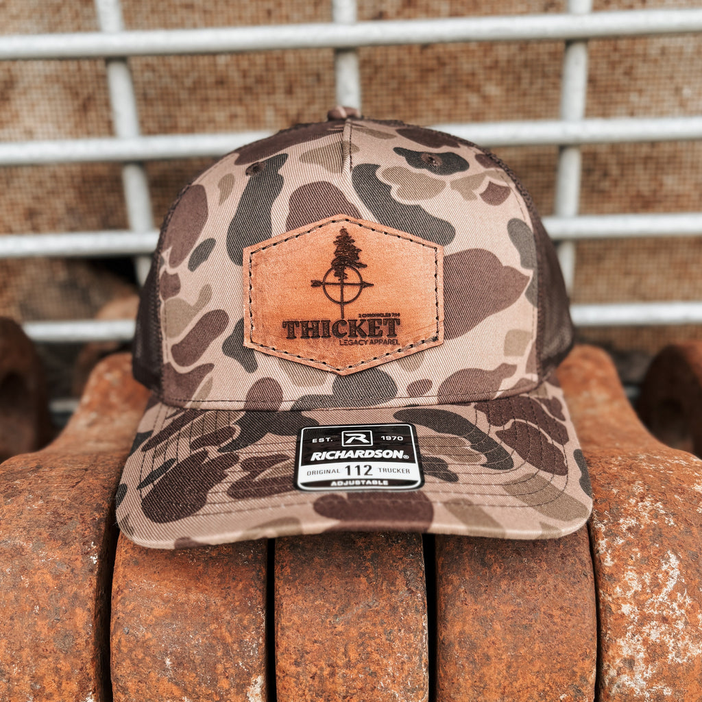 Thicket Apparel Logo Hat | Duck Camo & Brown