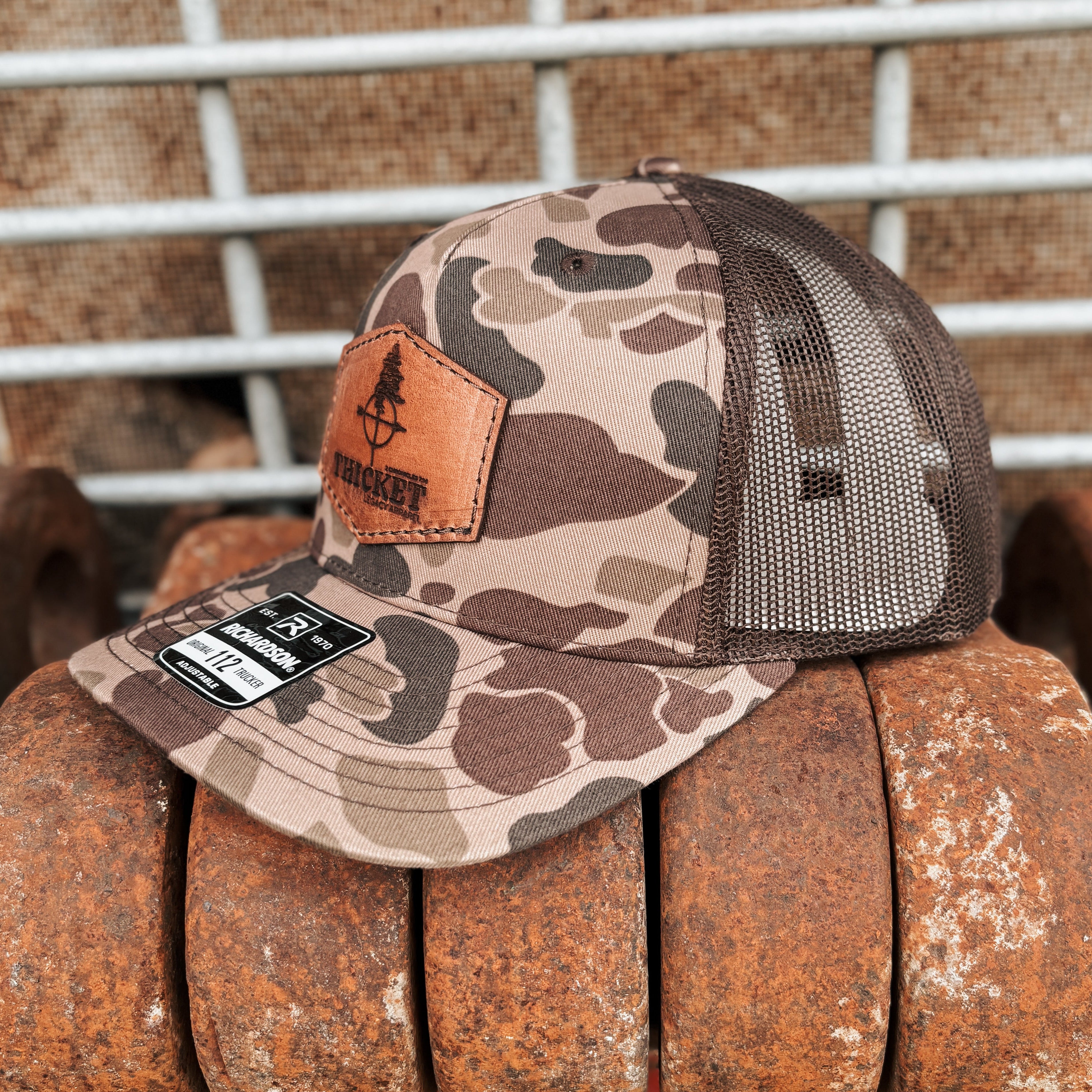 Thicket Apparel Logo Hat | Duck Camo & Brown
